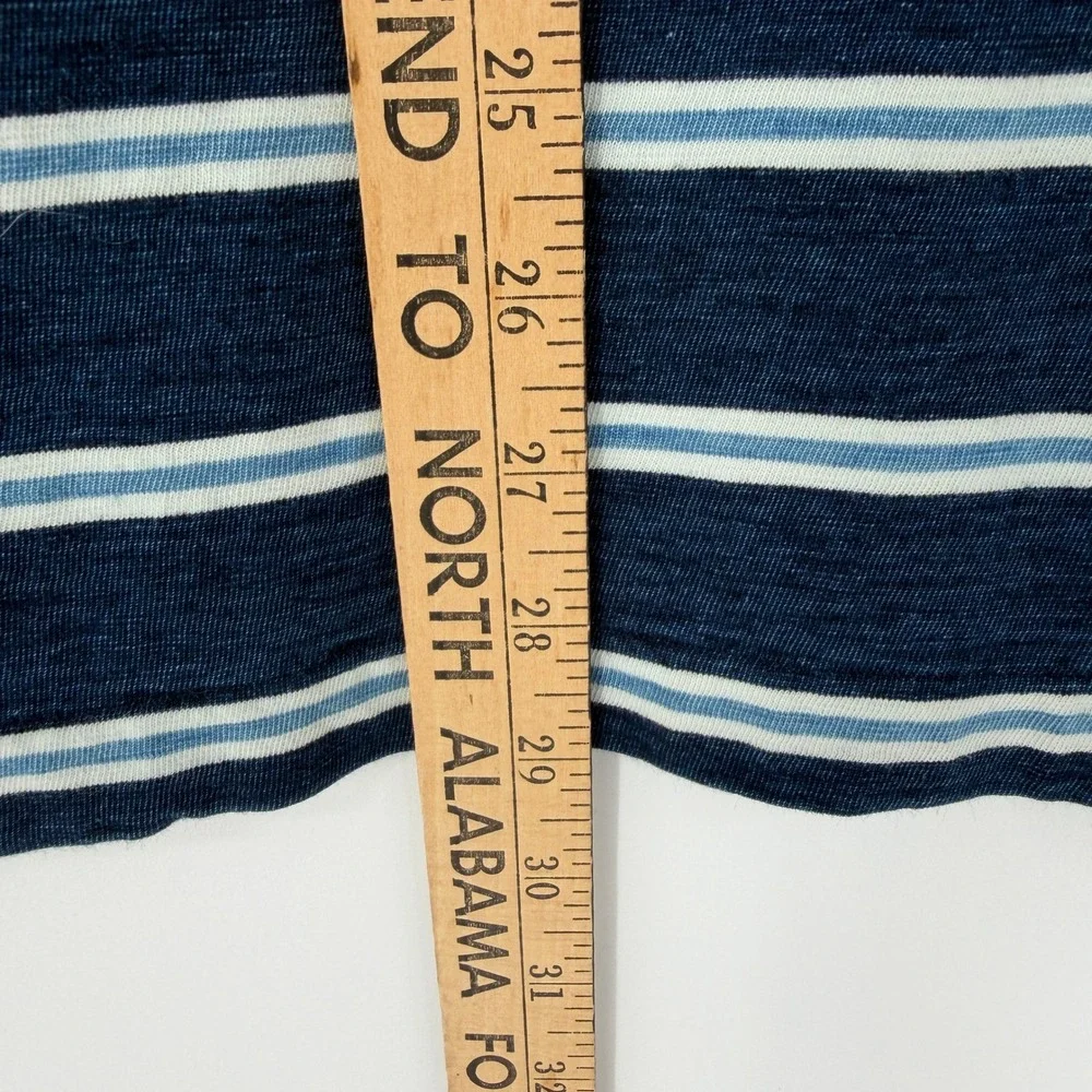 Polo Ralph Lauren Mens XL Navy Blue White Striped Pocket Polo Shirt RL Anchor